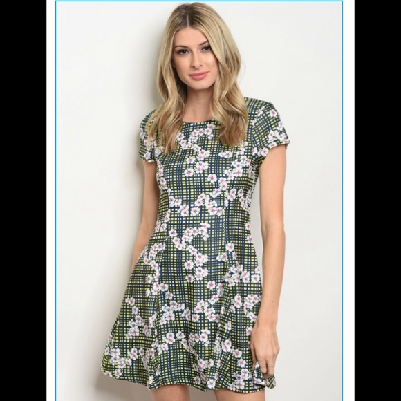 Floral A Line Dress - Picture 1 of 2
